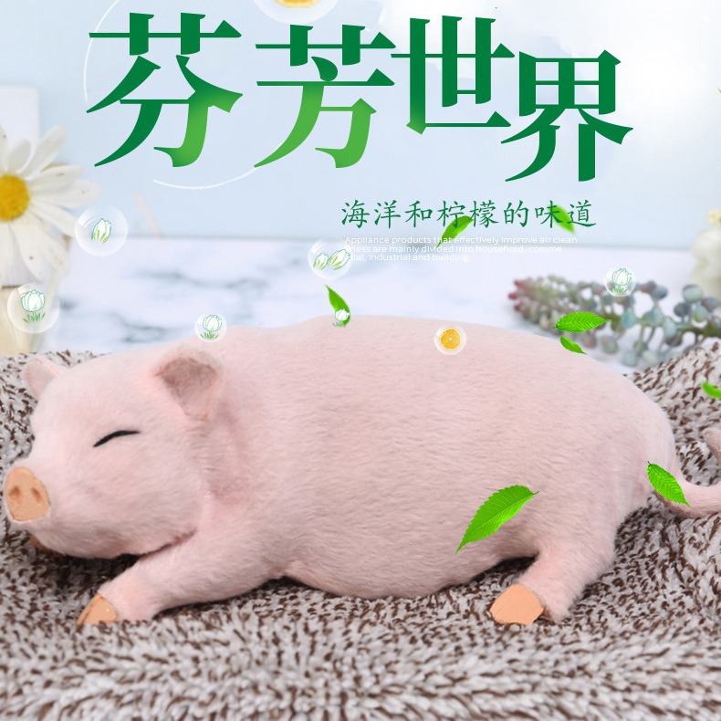 新品批发汽车载小猪摆件仿真家居动物可爱迷你生肖树脂工艺车饰品