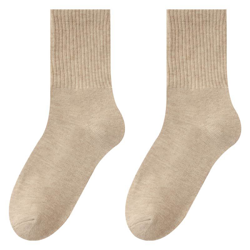 Calcetines de mujer de otoño e invierno con forro de lana engrosados calcetines de media pantorrilla calcetines de toalla absorbentes de sudor para niñas calcetines de Terry casuales para mujeres