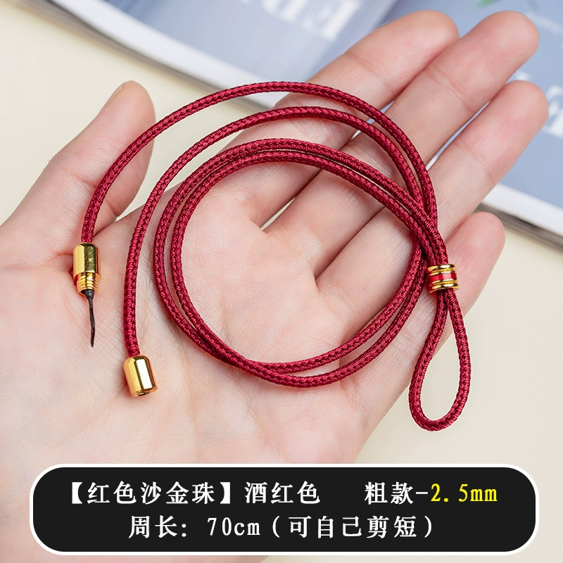 Ping An de alta gama cuerdas de collar colgante de oro cuerdas de mano tejida ocho tesoros brújula anillo cabeza de Buda