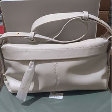 海陆同款奶盒包植鞣皮时尚大容量单肩包斜挎枕头hobo女包
