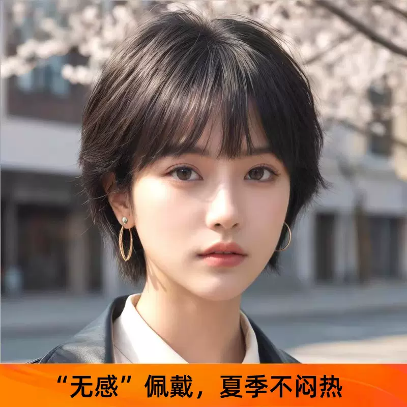 假发女短发仿真发全头套自然妈妈款新款时尚波波头减龄网红短bobo