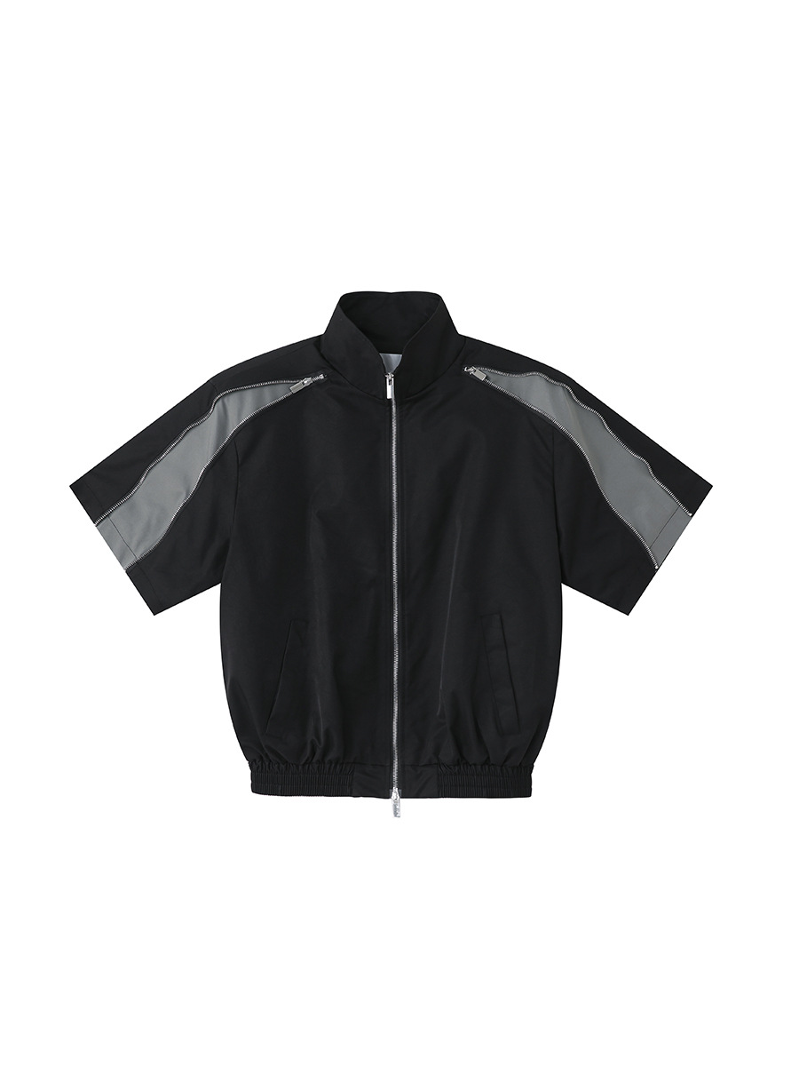 MTLCLOTHES Hombres| 2024 primavera nuevo diseño coreano de doble cremallera de color contrastante conjunto de ocio de alta calidad