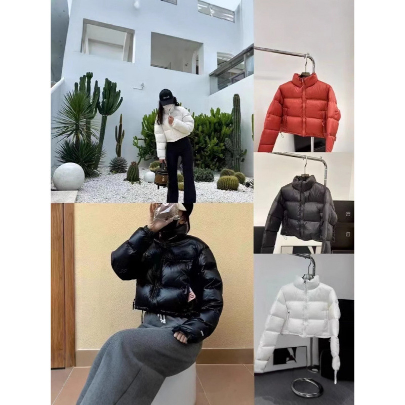 Putian Pure Original North Face Kendall down Jacket for Women, 700 Fill Power White Duck Down, High Waist Short Coat