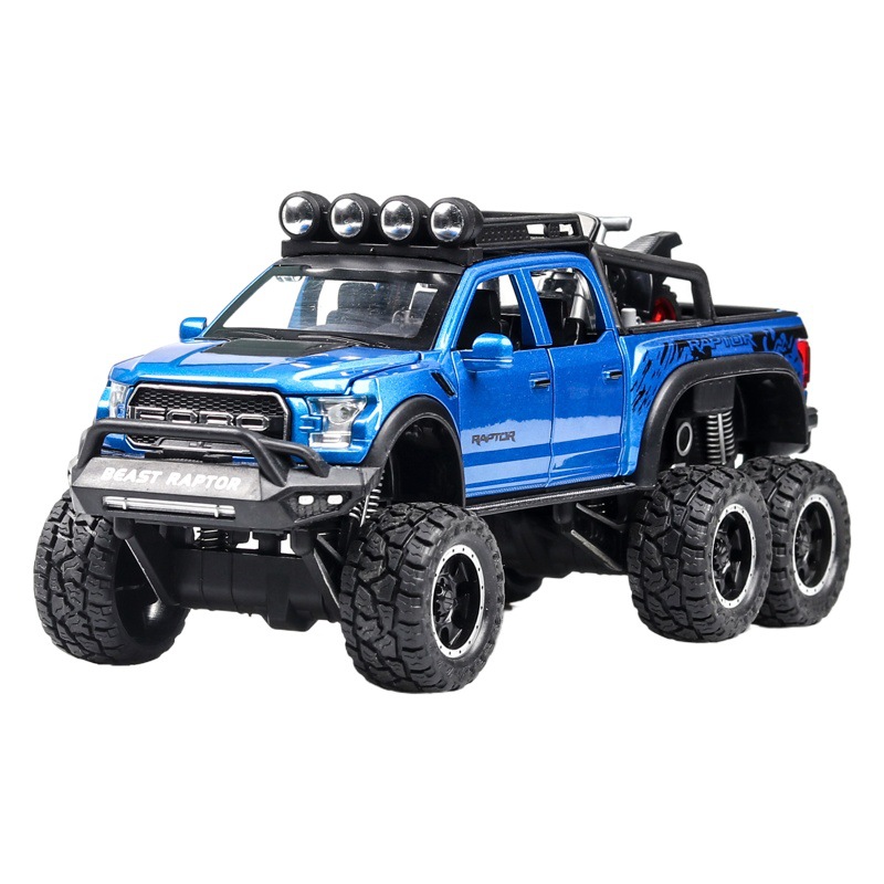 Chezheng 32033 caja de colores raptor F1501 / 28 simulación de niños sonido y luz modelo de automóvil de aleación de retroalimentación juguetes al por mayor