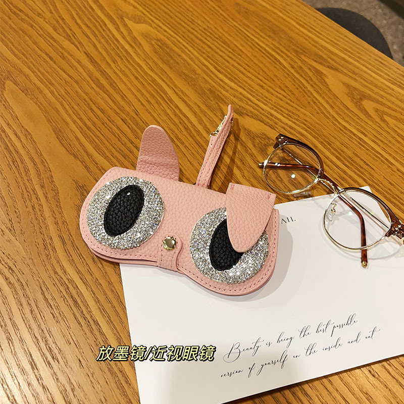 Gafas lindas incrustadas en diamantes clip ins gafas de sol de moda bolsa portátil gafas de sol caso cubierta protectora para hombres y mujeres bolsa adornos