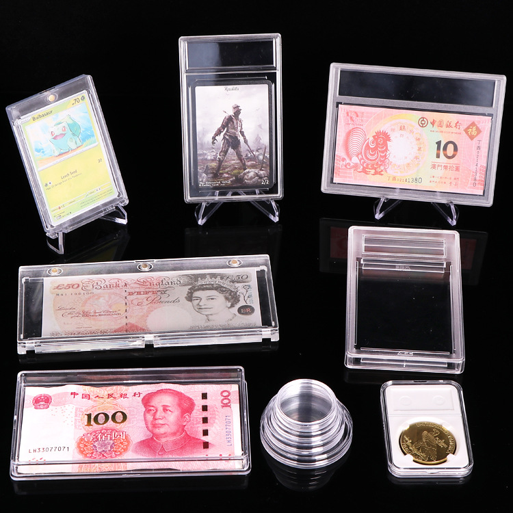Zodiac gold foil commemorative banknote protective box custom plastic magnet hundred banknote gold bar box bank enterprise insurance gift box