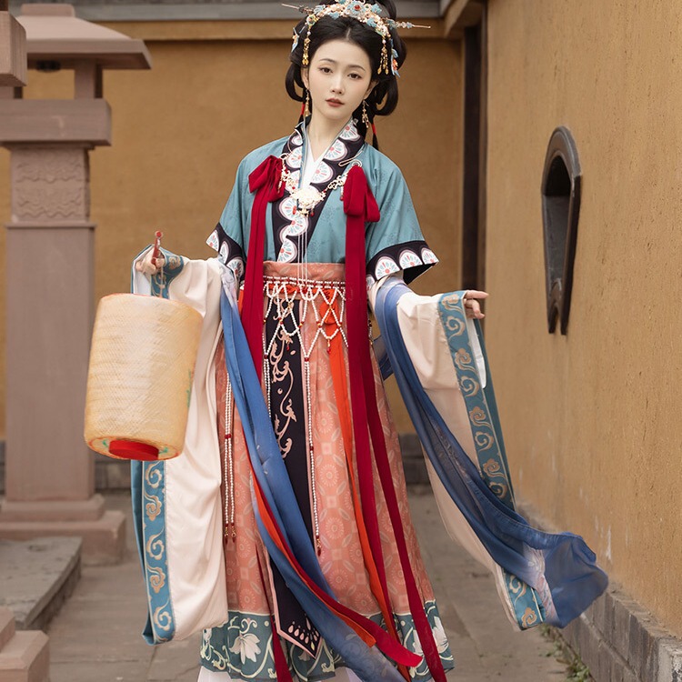 New Original improved Hanfu women's [Luo Shen fairy picture] National style recovery traditional clothing Spring and Autumn Fairy