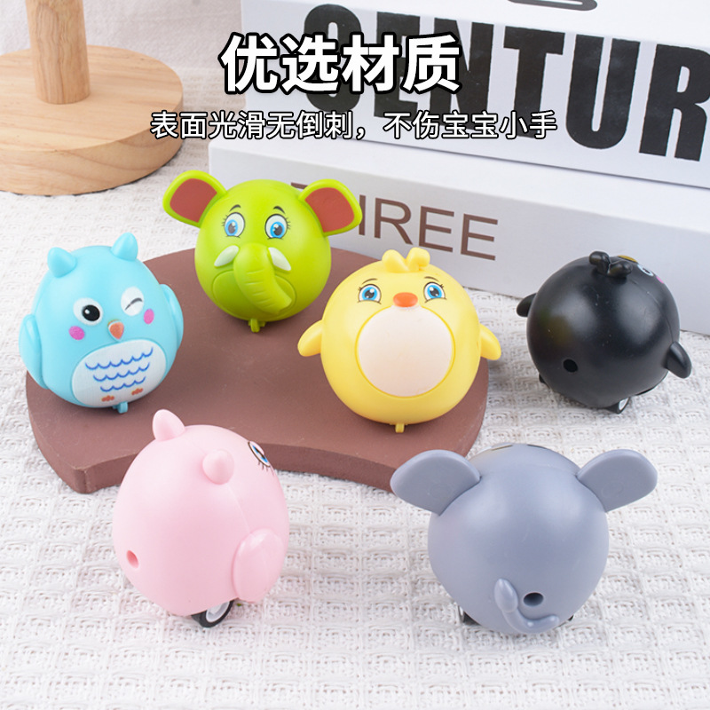 Juguetes para niños animados animales inerciales coches mini rally resistentes a la caída pequeños regalos juguetes al por mayor