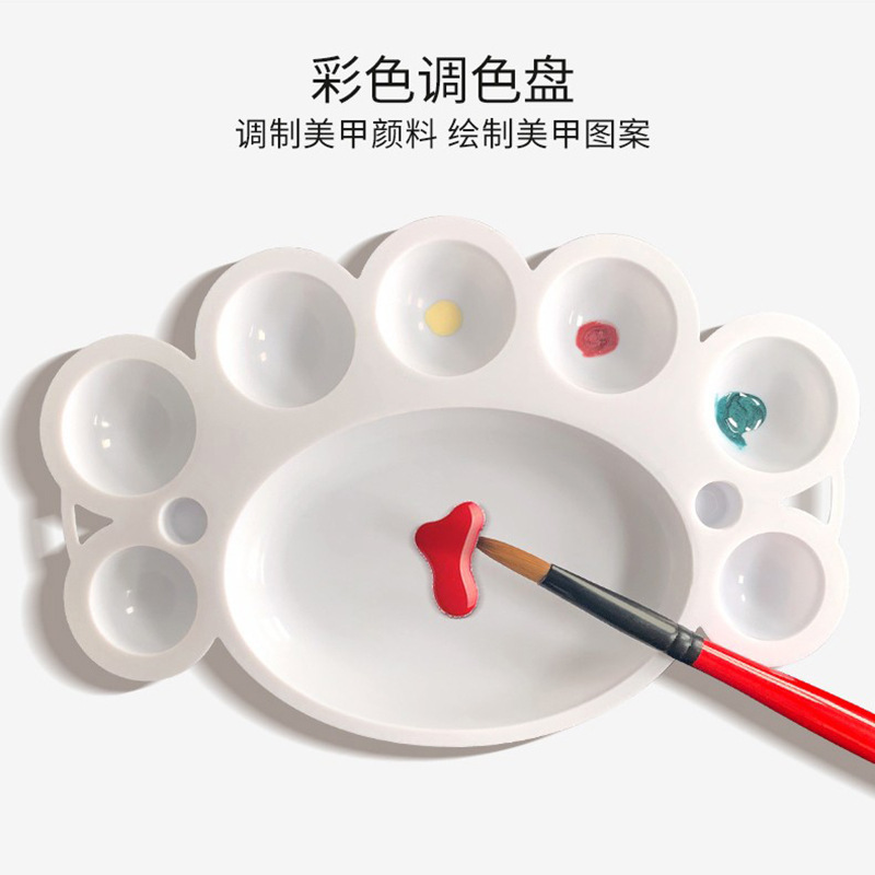 Nail nail painting color palette put pigment color palette container acrylic feet color palette plate wholesale Nail nail painting color palette put pigment color palette container acrylic feet color palette plate wholesale