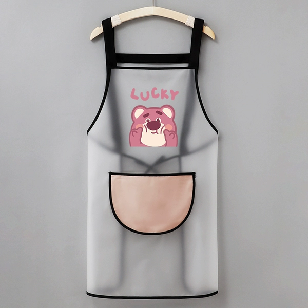 ㊫ツ↬↬↬Bear LU white PVC pocket pink SJ606↫↫↫