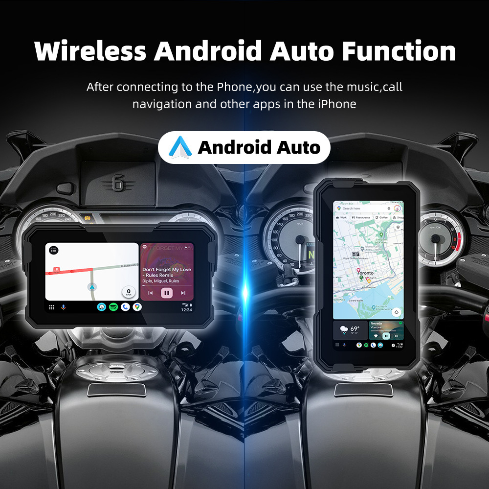 Cross-Border New Product Wireless Carplay Motorcycle Navigation System 6.25inch with Large Screen, Quick Disassembly and Easy Installation