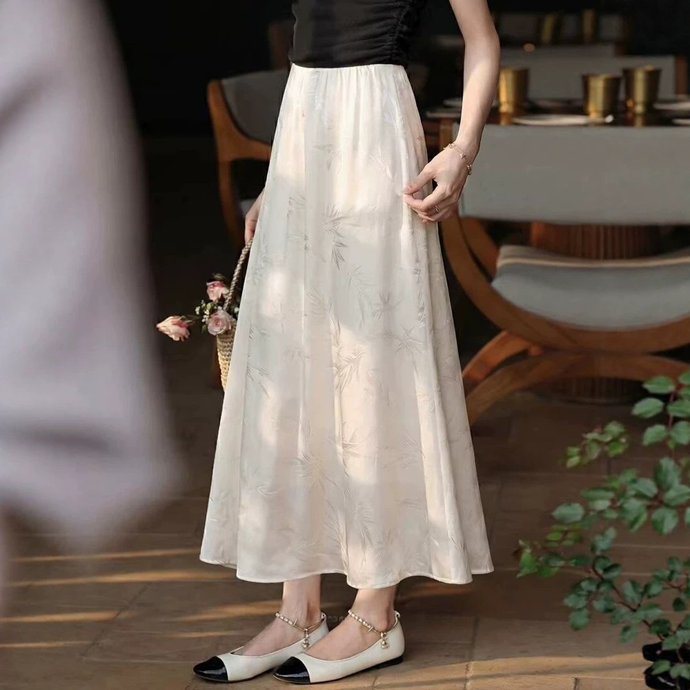 "liuguang Zhuyu" Chinese Style Apricot-colored Skirt For Women, New...