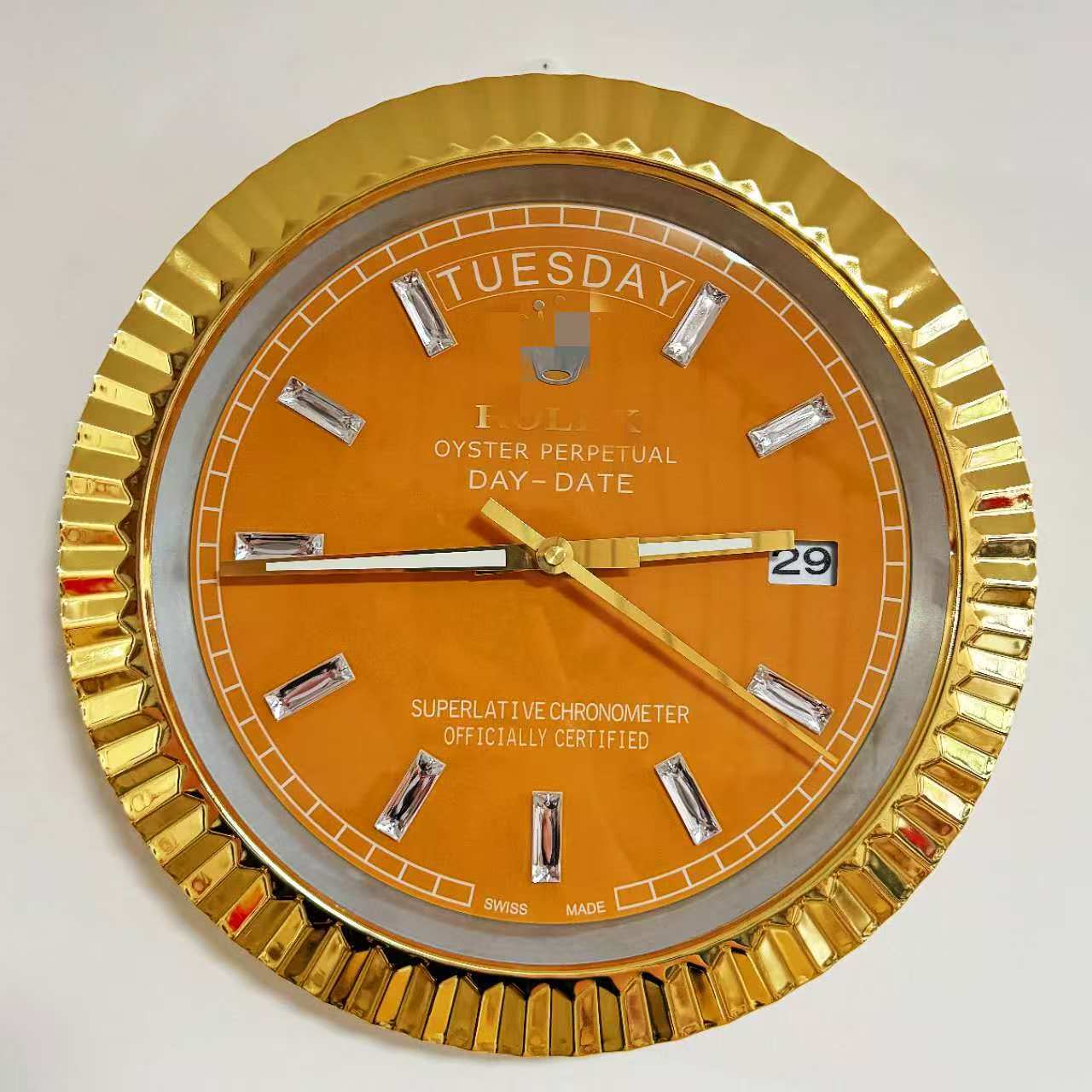 14.16inch Rado Wall Clock Metal Case Baida. European Style Submariner Watch, Minimum Order Quantity Is One Piece