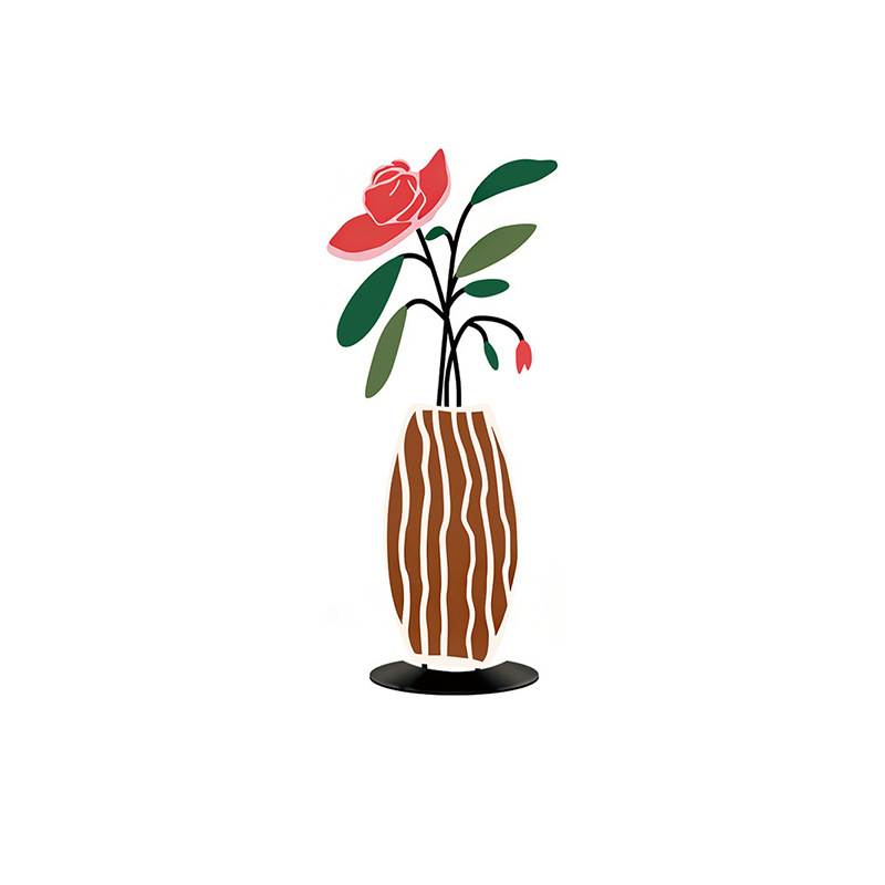Planta de hierro forjado, decoración del gabinete de comedor, nicho de alta calidad, decoración de escritorio de la sala de estar, regalo personal image 20
