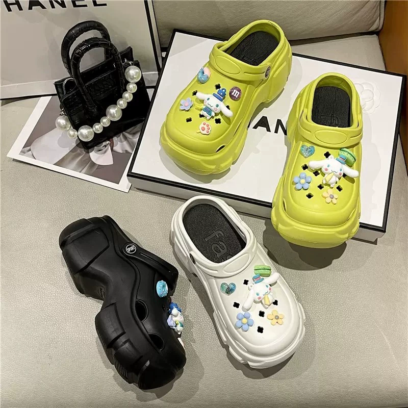 Cartoon Platform Clogs — Non-Slip Deodorized Summer Slides, Sizes 36–41