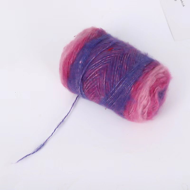 供应渐变式长距离段染马海毛绒线