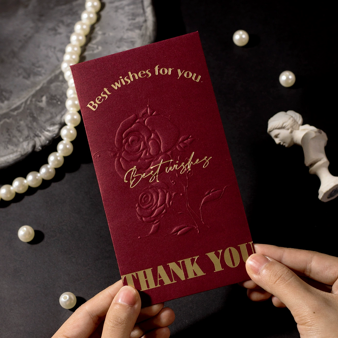 Высококачественный винно-красный конверт универсальный свадебный красный конверт свадебный подарок Подарочный конверт красный конверт сумка вогнуто-выпуклый позолота красный конверт