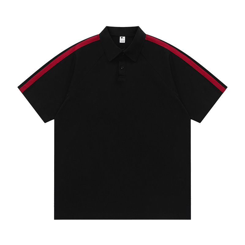 Marca de moda raglán a juego de color puro solapa de algodón de manga corta ropa de clase para grupos ropa de trabajo empresarial ropa de trabajo polo ropa de trabajo personalización