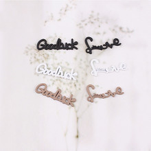 网红哑光磨砂日系美甲英文字母 diy立体合金配件头饰服饰配件