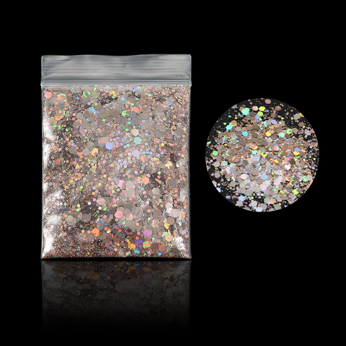 Manicura 19 color láser brillo lentejuelas en bolsas brillo en polvo traje DIY Quicksand flujo cáñamo epoxi belleza joyería