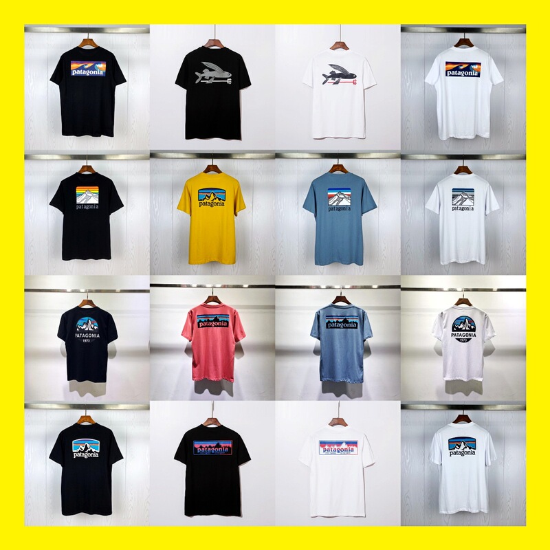 Cross-border foreign trade wholesale Bata tide brand Cornia short sleeve P-6 mountain Logo printed pocket lovers T-shirt