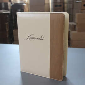 酒店宾馆用品客房服务指南本册皮革文件夹菜谱便签夹本可印LOGO