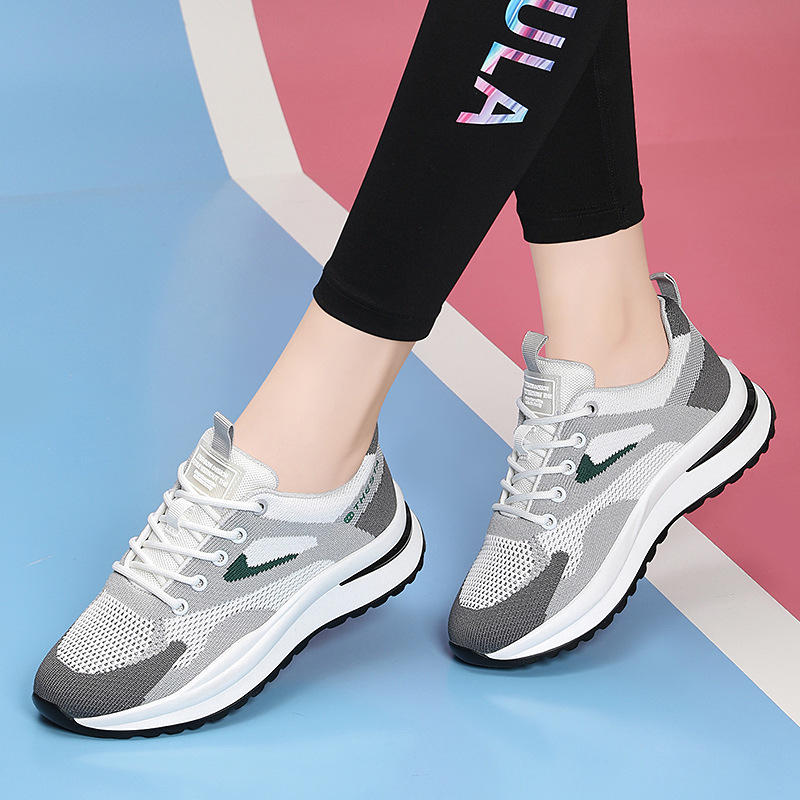 Sports Mesh Breathable Sports Women's Versatile Casual Lightweight Soft Sole Running Dad Shoes 2024 New Model_voghion.com