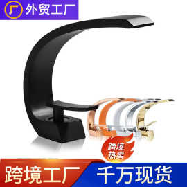 全铜面盆水龙头冷热金色卫生间艺术单孔洗手脸盆台盆家用卫浴外贸