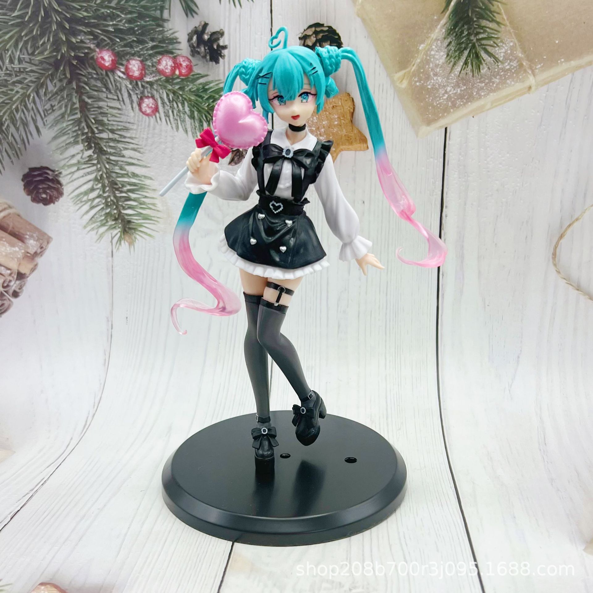 Figura de Hatsune Miku, Conejita de Pelo Largo, Chica Bonita Bidimensional, Decoración de Escritorio, Modelo Mini