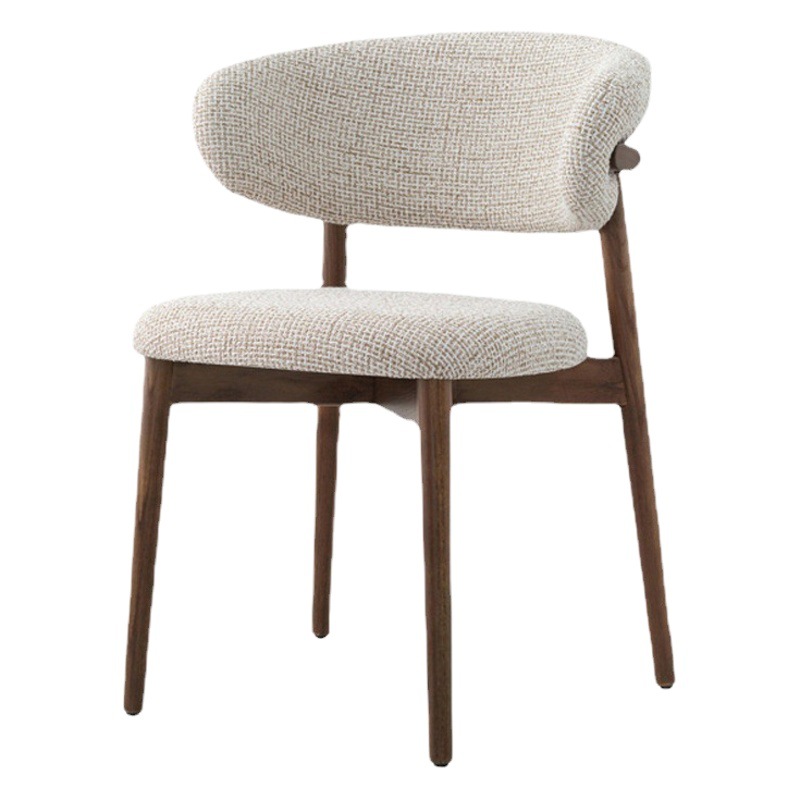 Silla de comedor de madera maciza nórdica Silla de respaldo suave de diseño silla de estudio de hotel Silla de comedor minimalista desmontable