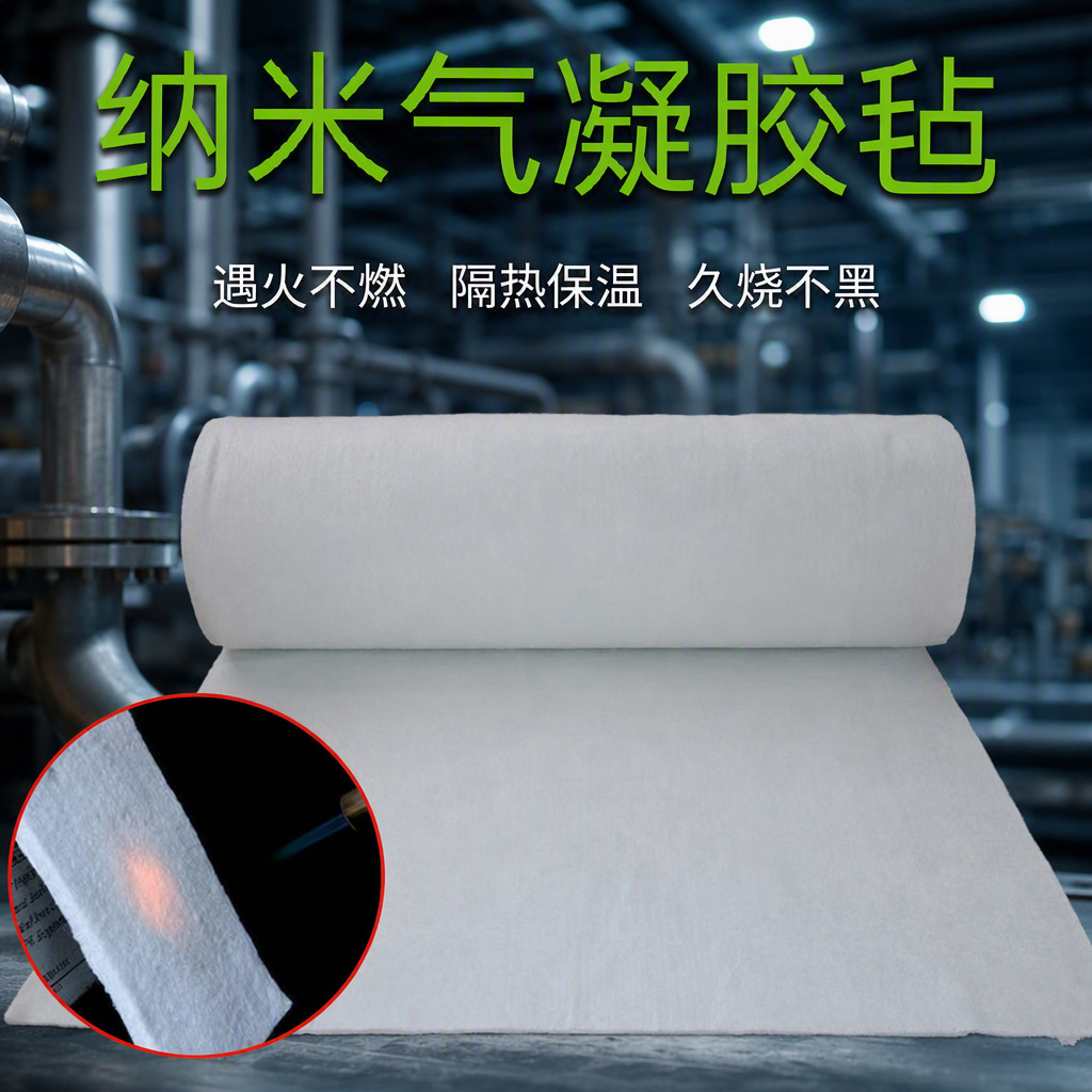 A nano aerogel fibra de lana de roca ultrafina fieltro aislante térmico tubería de tanque de vapor industrial fieltro aislante térmico nano resistente a altas temperaturas