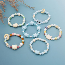 景德镇陶瓷手串新中式卡通陶瓷手链文艺情侣饰品景德镇陶瓷工艺品