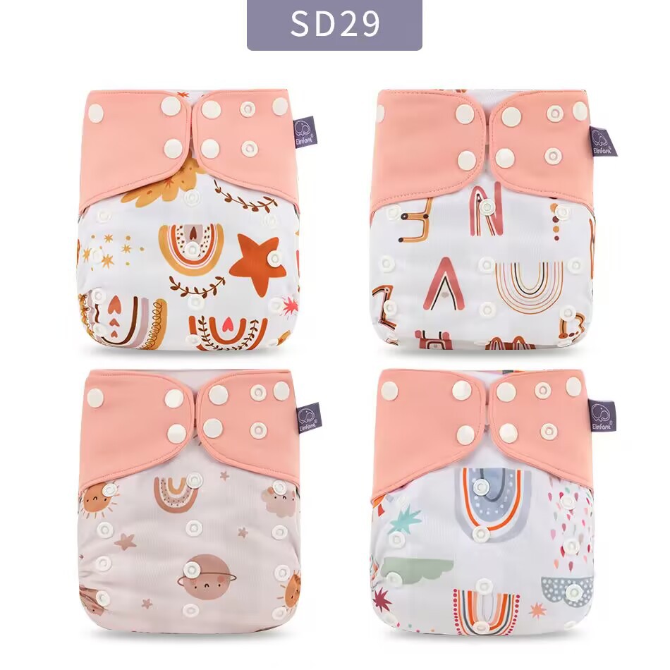 Pantalones de pañales para bebés Pañal de tela ajustable lavable impermeable transpirable a prueba de orina Pantalones de entrenamiento de pañales a prueba de fugas portátiles