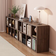 实木书架落地儿童收纳自由组合客厅柜子储物柜家用格子书柜置物柜