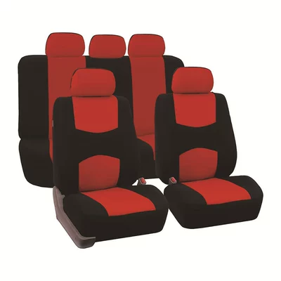 Cross-Border Hot-Selling Foreign Trade, Suitable for All Seasons, Car Seat Cover, Flat Fabric, Full-Cover Seat Cushion (Universal seat cover) - red-5-seats-universal