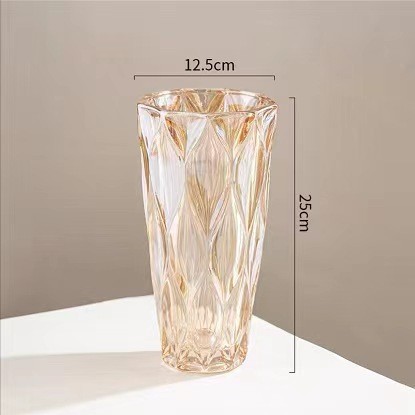 Espesado cristal decoración florero boca llena de perfume cultivo flores salón comedor ins adornos