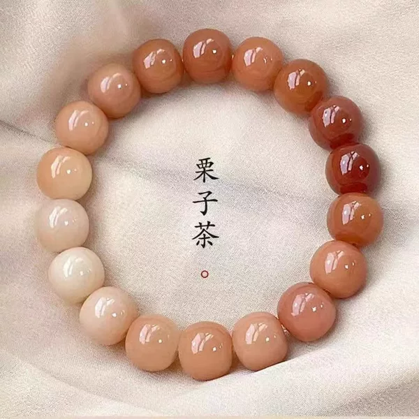 Boutique natural Bodhi root bracelet plate play men and women Bodhi seed Yuanshan Dai retro style round finger soft Buddha beads bracelet
