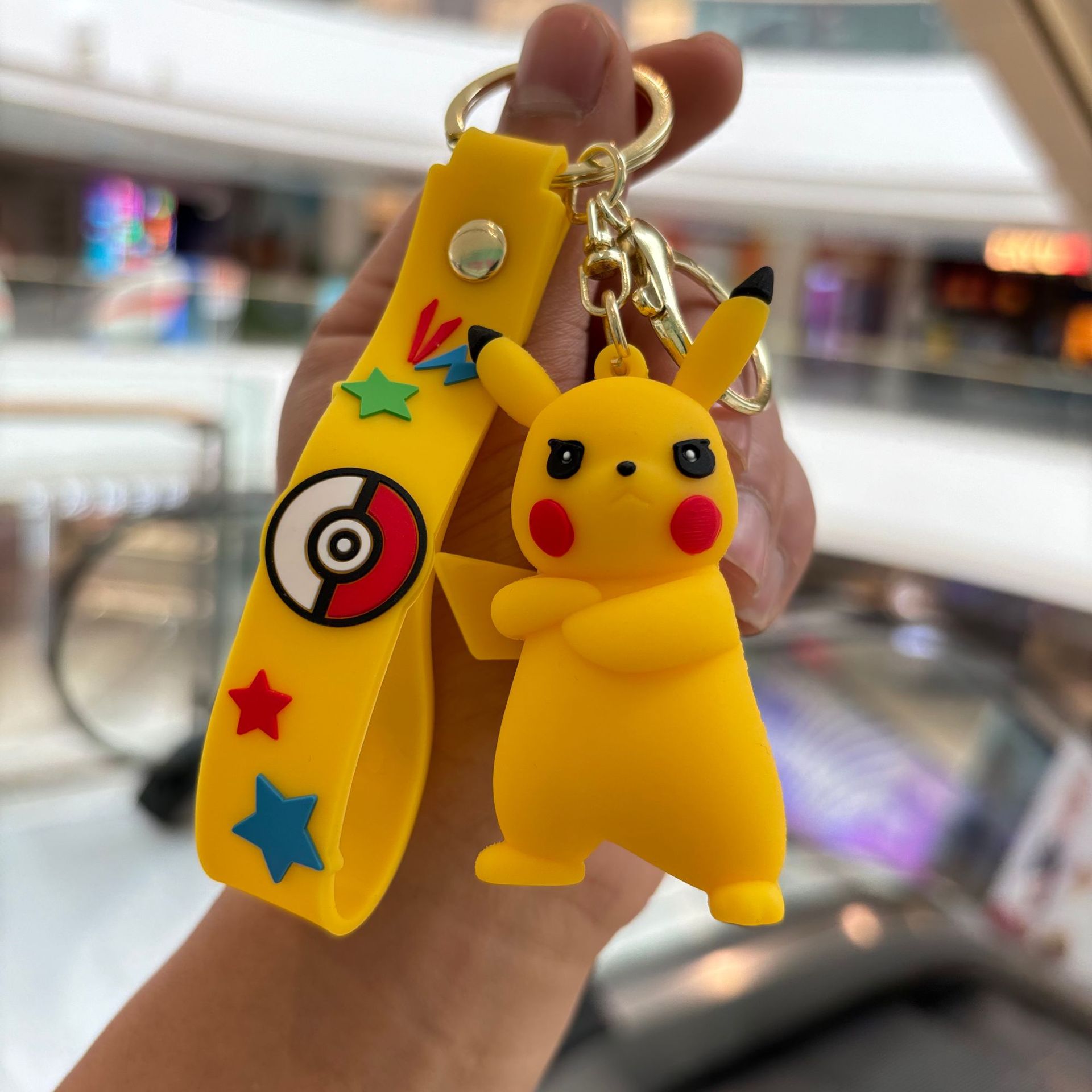 Cartoon Pikachu llavero colgante Pokémon colgante bolso de automóvil llavero PVC muñeca