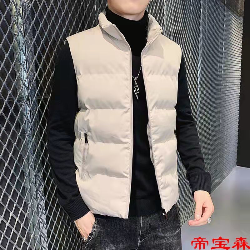 Autumn and winter new pattern man Vest Trend personality Versatile keep warm Sleeveless waistcoat vest Youth Popular Cotton vest