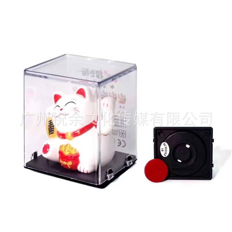 2 pulgadas solar automática seña mini gato de la suerte oficina escritorio decoración del coche decoración artesanía de plástico