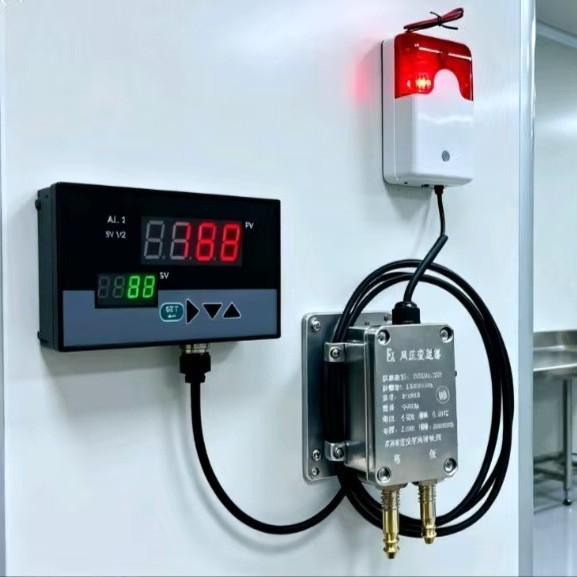 YLC-110测量风压，压力高为正常，压力低一定程度为异常，需报警