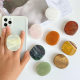 Natural stone transparent airbag bracket cross-border foreign trade creative lazy desktop retractable Mobile phone bracket ring buckle