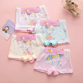 【6条】女童内裤纯棉平角短裤儿童四角大童不夹屁屁卡通女孩宝宝