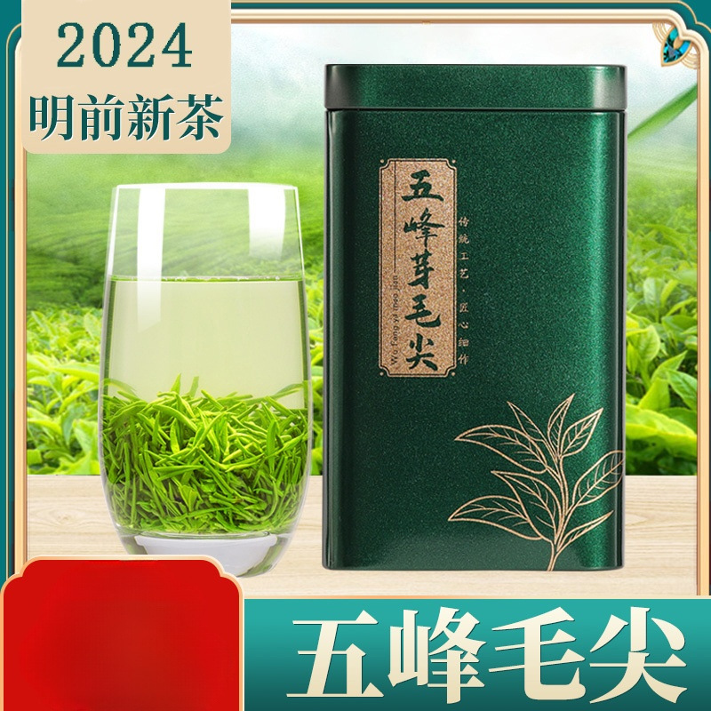 包邮五峰芽毛尖新茶湖北宜昌绿茶三峡云雾高山栗香炒青罐L