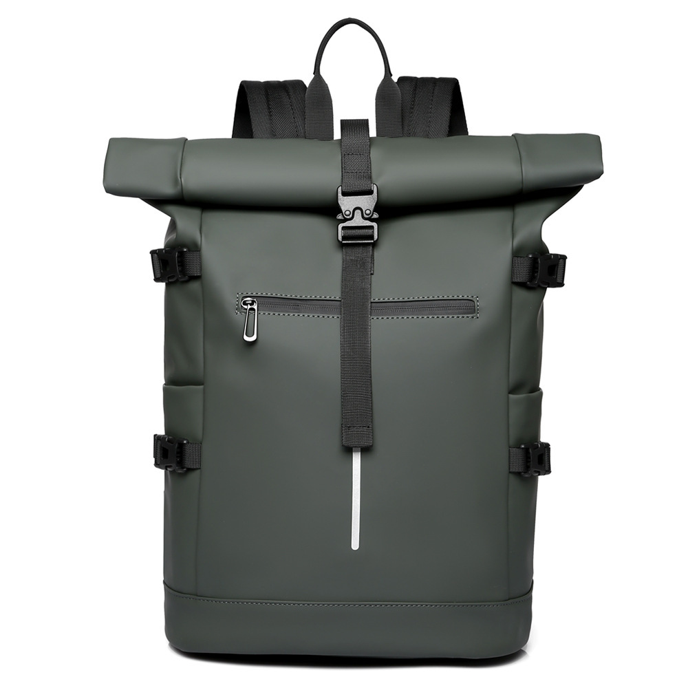 Roll-top Backpack For Men Large Capacity Shoulder Bag Trendy Pack_voghion.com