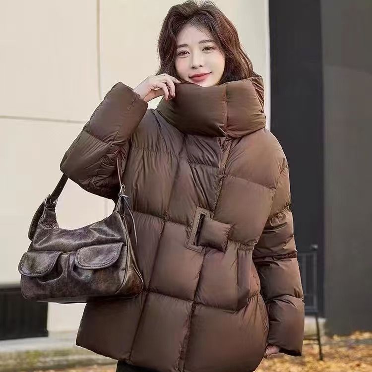 高端白鸭绒短款加厚羽绒服女冬季新款气质名媛开|undefined