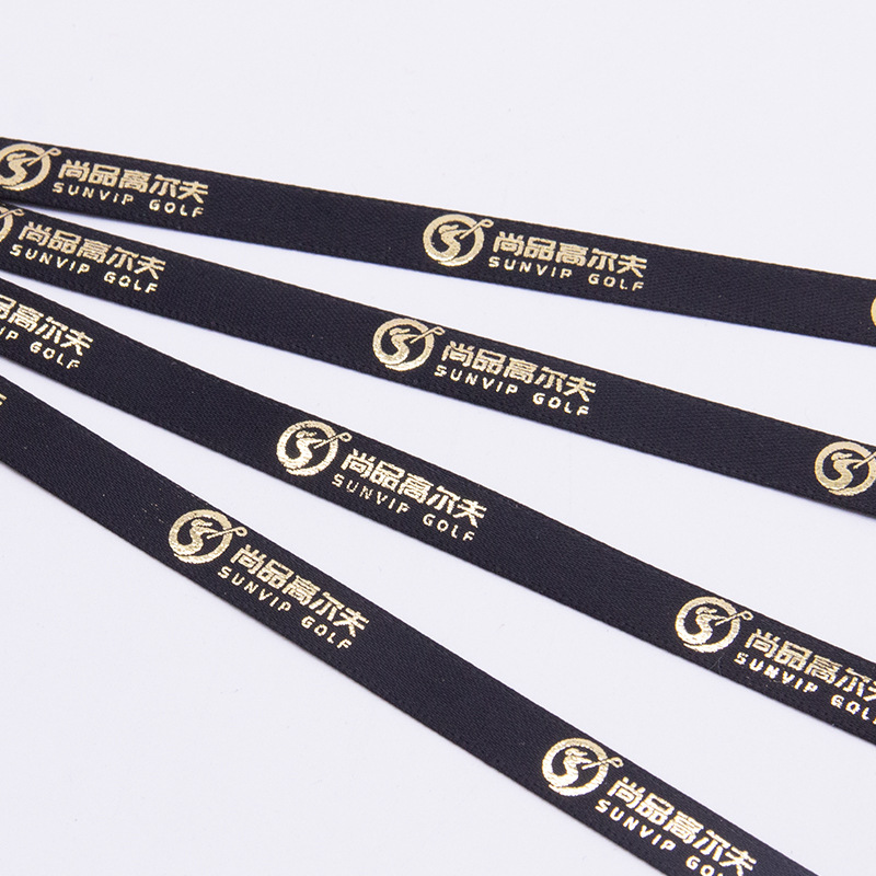 Tianyi Mei cinta personalizada impresión de cinta de 1 cm logotipo personalizado 3 puntos impresión de oro de aluminio negro personalizado