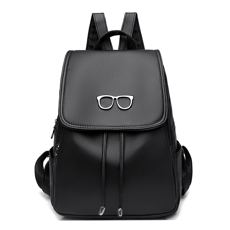 Shoulder bag backpack, genuine leather 2022 collection, compact flap design, adjustable straps