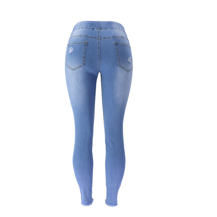 Style Ins Commuer Toute La Longueur Lavé Jeans Pantalons Moulants display picture 5