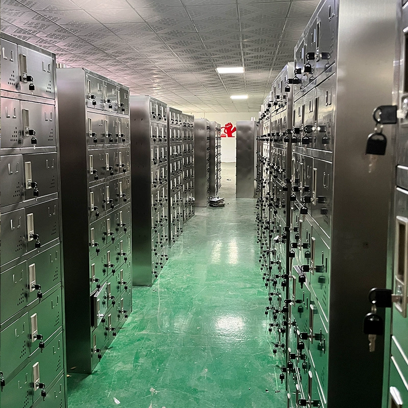 Производство из нержавеющей стали обувной шкаф пищевой завод обувной табурет 24 двери механический замок шкафчик с вытяжкой